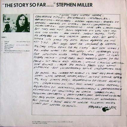Lol Coxhill & Stephen Miller the story so far... oh really? 